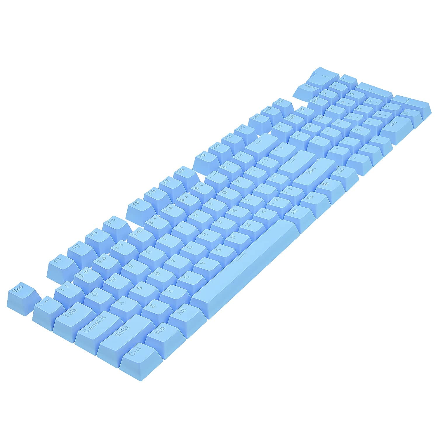 Mechanical Keyboard Keycaps, 104-Key ABS Key Caps (Light Blue)