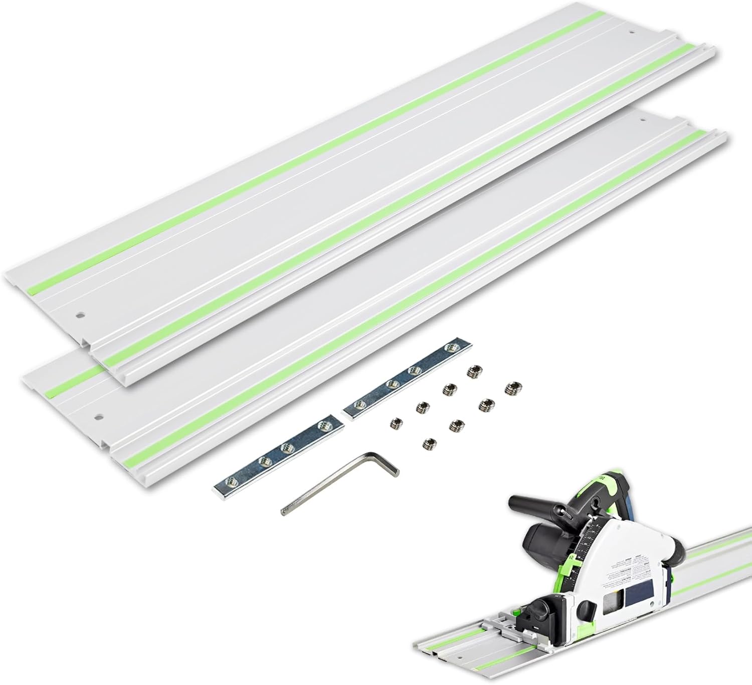 110in Track Saw Guide Rail for festool Track Saw, 55-Inch Fs-1400/2 Rail (800 Mm)*2,Compatible With Festoolts-55/Ts-60/Ts-75 Orbital Saws, For Precise Cutting And Efficient Woodworking