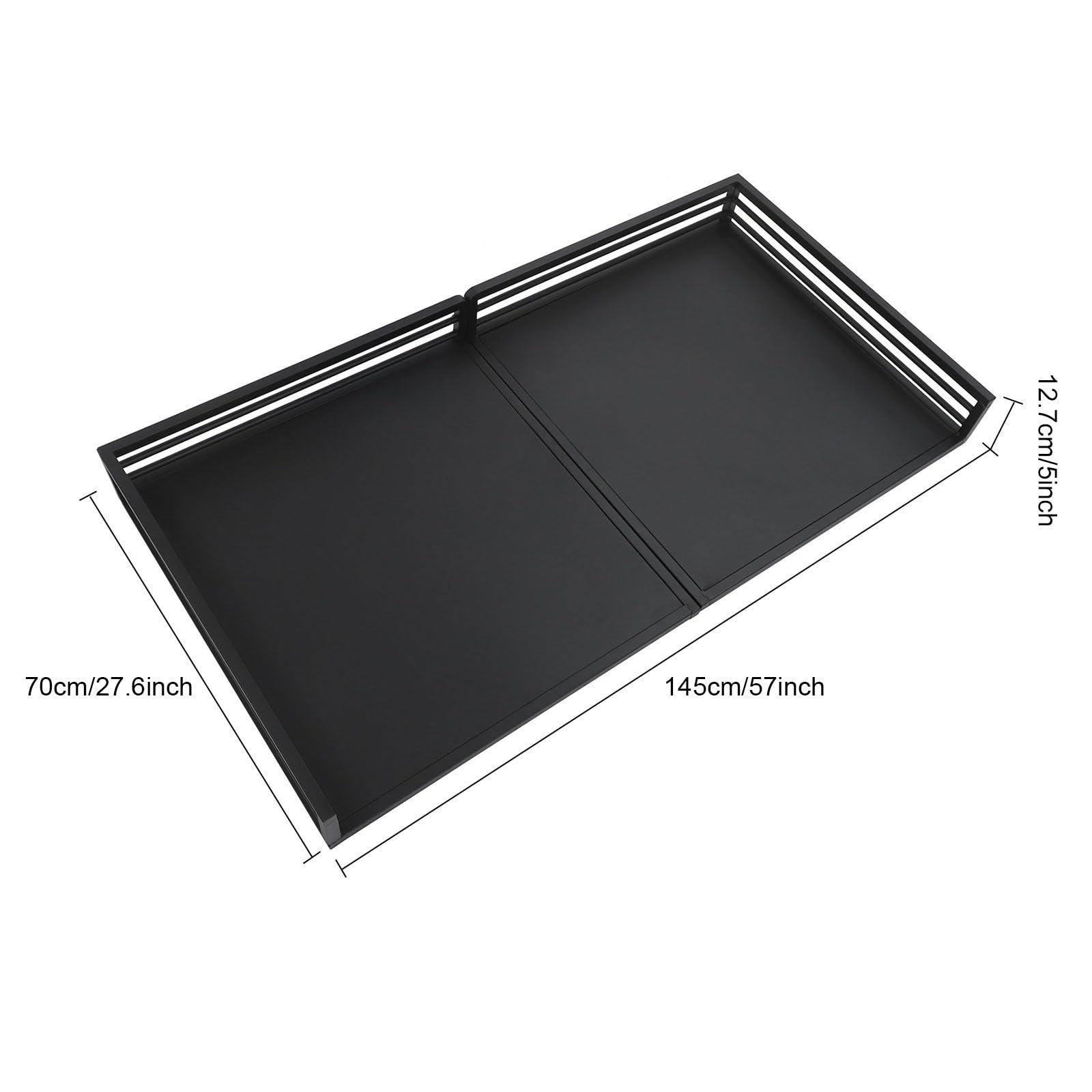 Encimera para lavadora y secadora con 2 placas de conexión, 145 x 70 x 12,7 cm, superficie de trabajo de hierro con almohadillas antideslizantes, almohadilla impermeable para almacenamiento, color