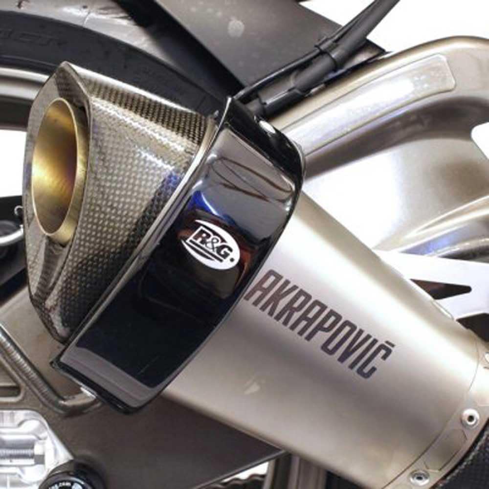 R&G Racing Products Akrapovic Hexagonal Exhaust Protector, Noir