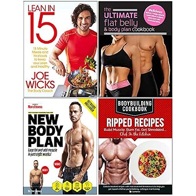Lean In 15 The Shift Plan, Ultimate Flat Belly, New Body Plan, Bodybuilding Cookbook 4 Books Collection Set
