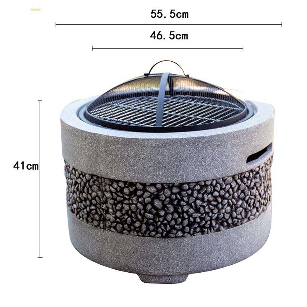 Estufa de carbón de carbón de Barbacoa para el hogar, Escritorio Fire Bowl Bowl Hoguera Estufa Courtyard Brasero Calefacción Estufa de Mesa Redonda Parrilla Jardín Grill,B