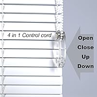 Vista 2 de Persianas venecianas de aluminio para ventanas, persianas horizontales opacas para ventanas, ajuste de luz, persianas de ventana de baño, fáciles