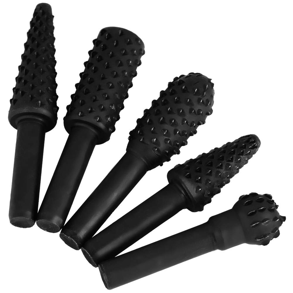 Lot De 5 Fraises Rotatives En Acier Au Carbone - Outil De Sculpture Pour Le Travail Du Bois - Tige De 6 Mm