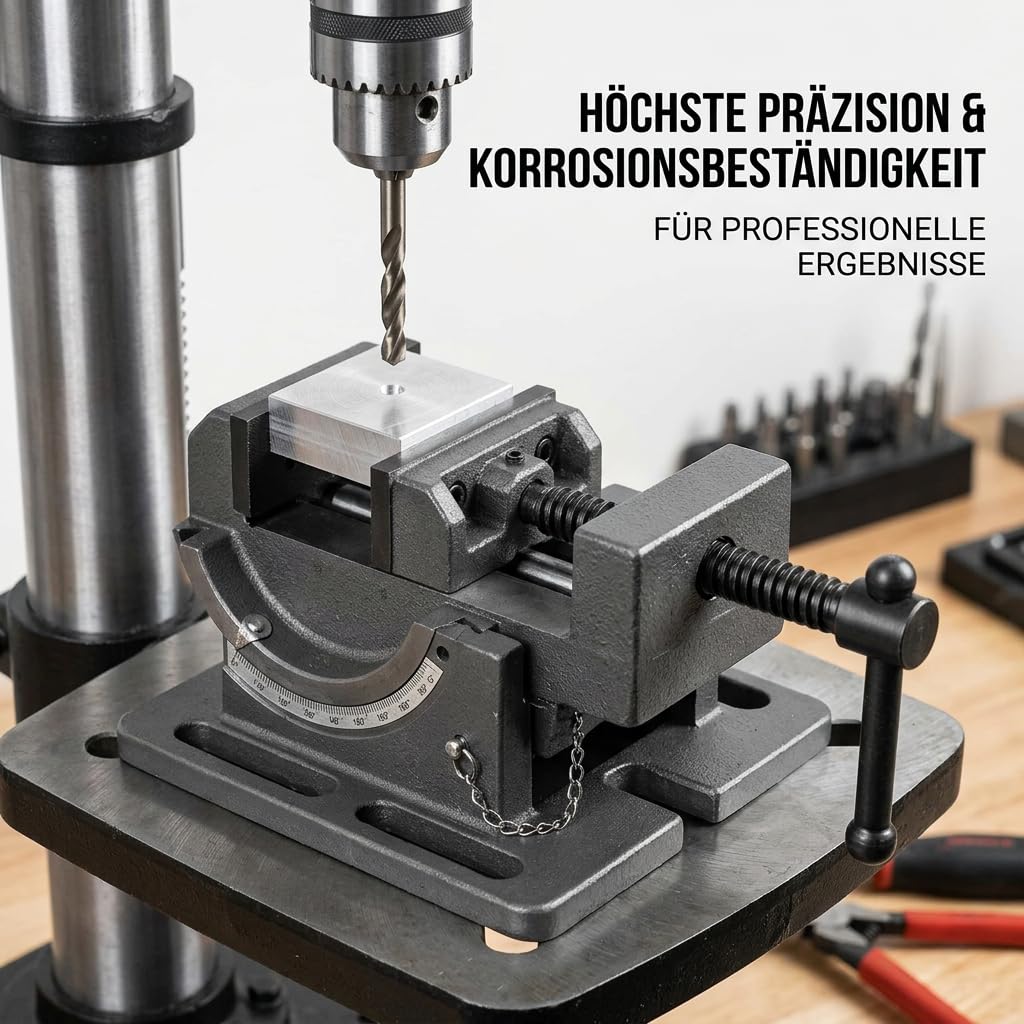 Bohrmaschinen Schraubstock, Maschinenschraubstock Kippbar Werkbank Klemmschraubstock Bohrmaschinen-Schraubstock Bohrschraubstock Schraubstockhalter Spannbankhalterung Vielseitiger Schraubstock