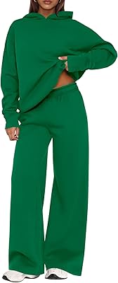 PRETTYGARDEN Womens Sweatsuits 2 Piece Set 2026 Casual Winter Long Sleeve Hoodie Loose Wide Leg Sweatpants Fall Tracksuit