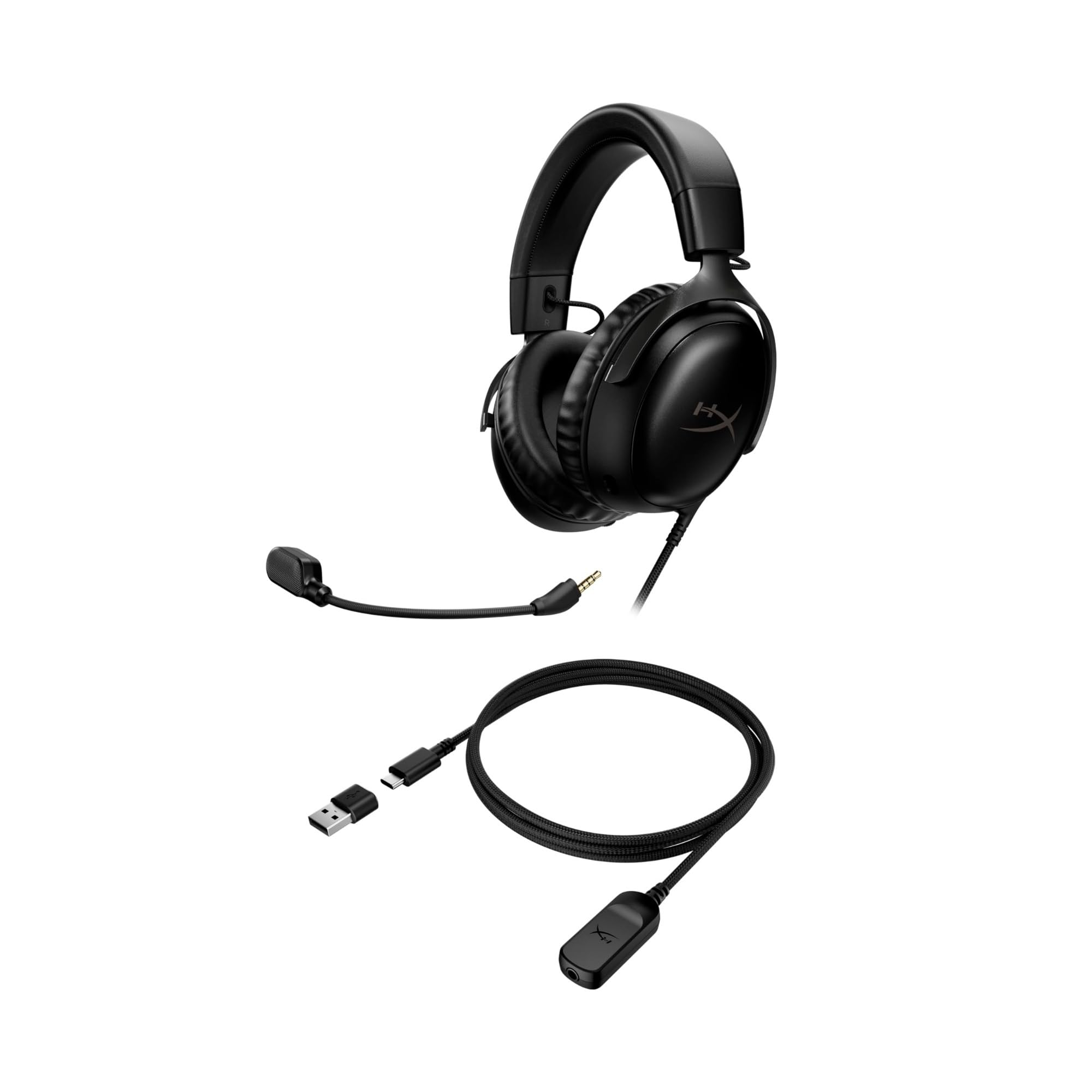HyperX Cloud III Gaming-Headset, 53mm Treiber, USB-C, Schwarz Ansicht 4