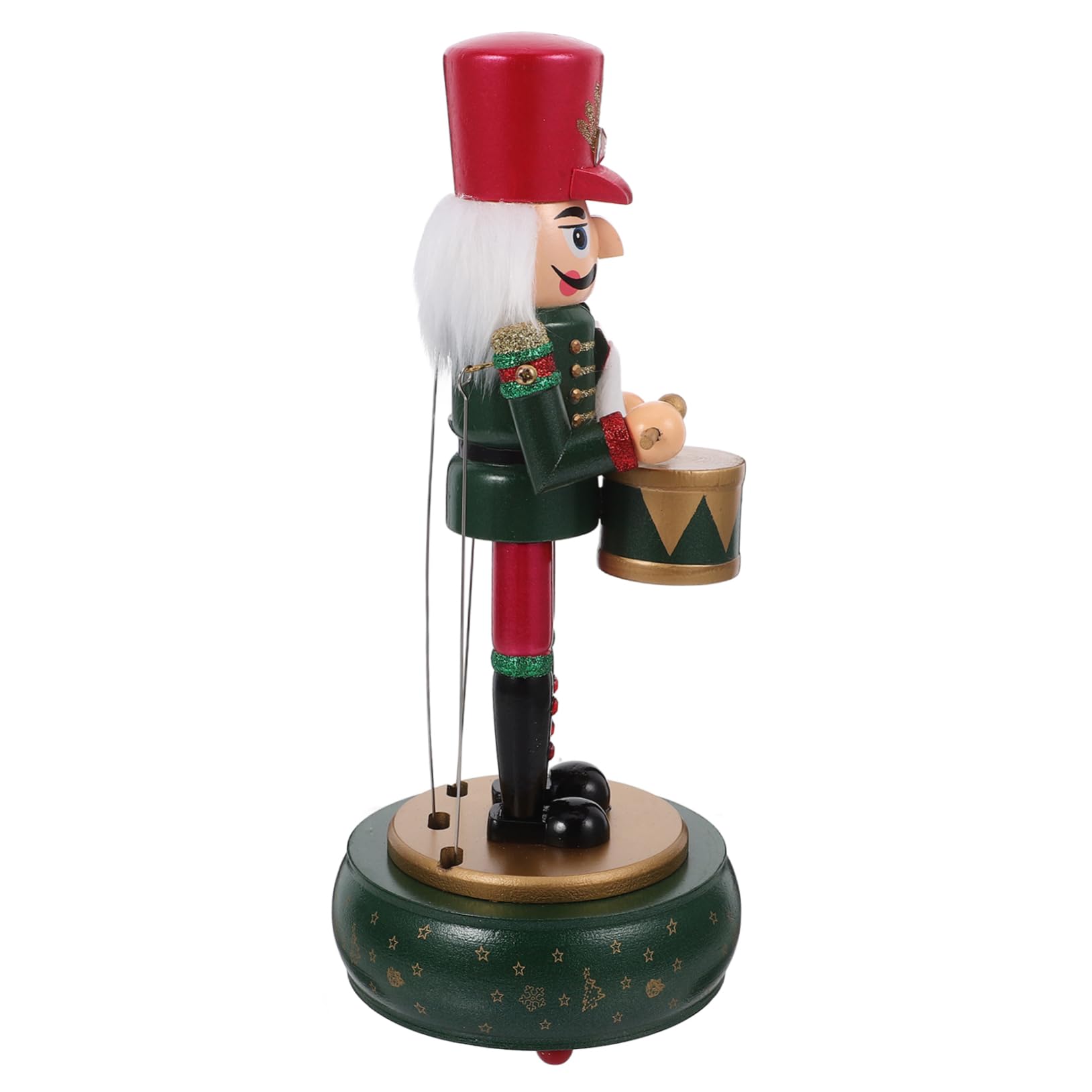 Alipis Schiaccianoci Soldato con Carillon Decorazione Natalizia in Legno Figura da Tavolo per Feste di Natale e Esposizione Soggiorno