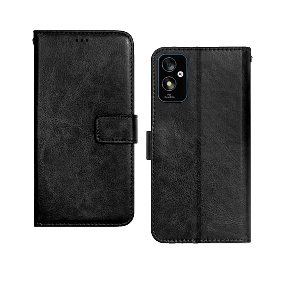 Inktree ITEL A23s Flip Case | Premium Leather Finish Flip Cover | with Card Pockets | Wallet Stand |Complete Protection Flip Cover for ITEL A23s - Black (B0BBXX4SHZ) Amazon Price History, Amazon Price Tracker