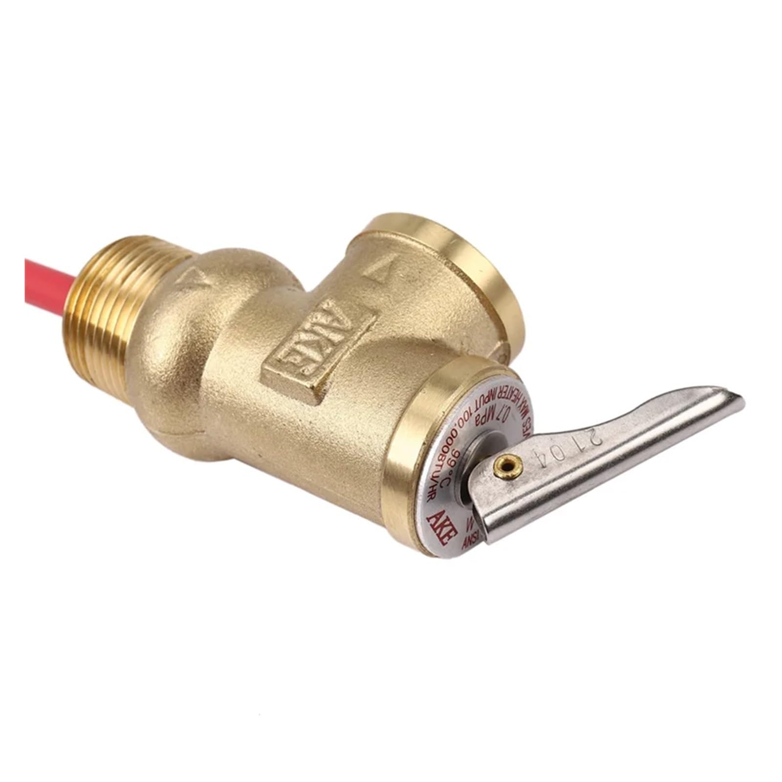 Valvula Antiretorno Agua 99C 102PSI 210F 0.7Mpa a la válvula BSP de alivio temperatura y presión 3/4 pulgada como seguridad TP para calderas de aceite