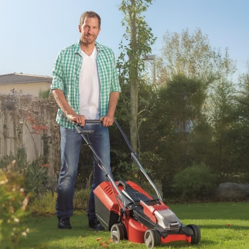 Einhell Akumulatorowa kosiarka GE-cm 18/30-1 Li BL (1 x 3,0 Ah) Power X-Change (18 V, szerokość cięcia 30 cm, do 175 m², bezszczotkowa, kosz na trawę 27 l, wysokość koszenia 30-65 mm, w zestawie