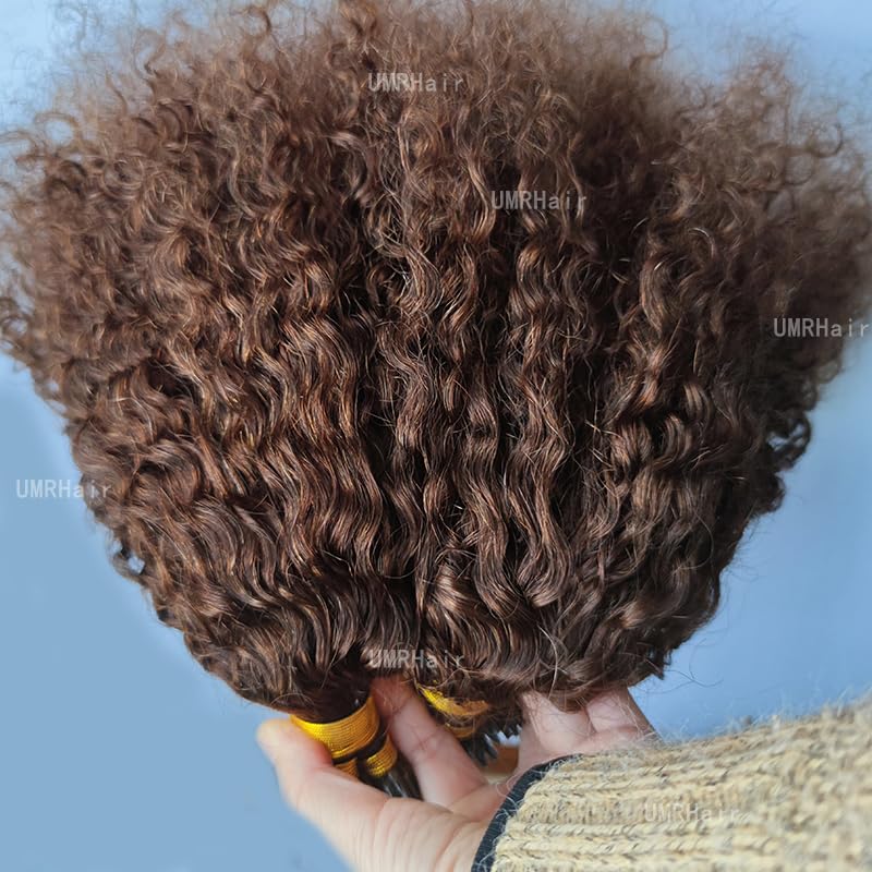 Dark Brown I Tip Human Hair Loose Curly Pre Bonded Keratin Stick In Hair Extensions 100g 80strands Cold Fusion I Tip Hair Extensions Real Hair Beaded Extension 16inch