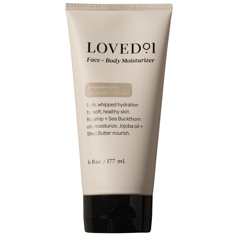 Hidratante facial e corporal Loved01 com manteiga de karité, sem fragrância, 170 g