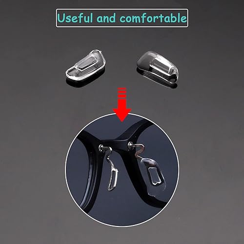 Miniatura 3 de 5 pares de almohadillas para la nariz para gafas, almohadillas de silicona antideslizante para lentes de sol, almohadillas suaves para lentes de sol