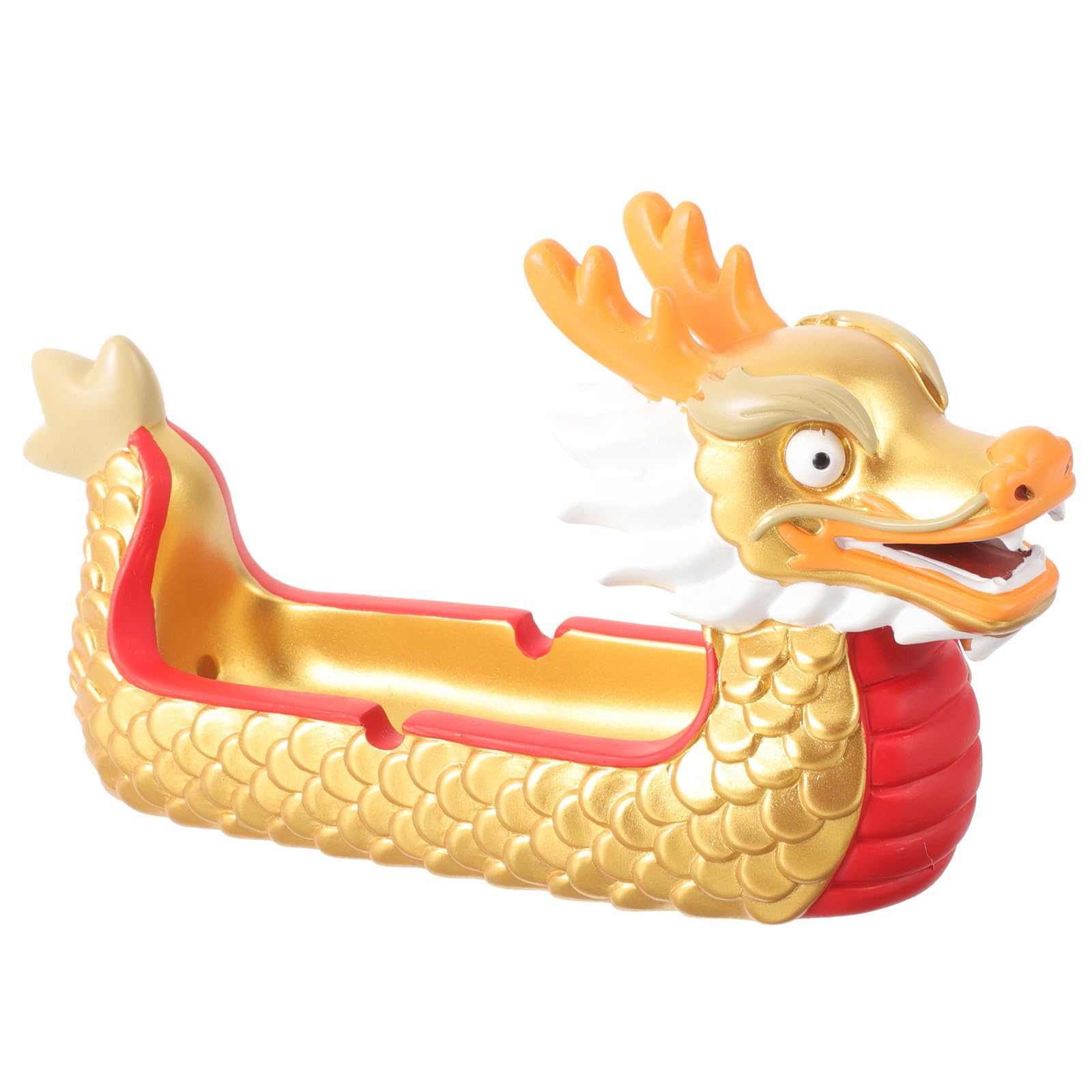 Cendrier de dragon créatif, contenant fonctionnel en résine dorée résistante