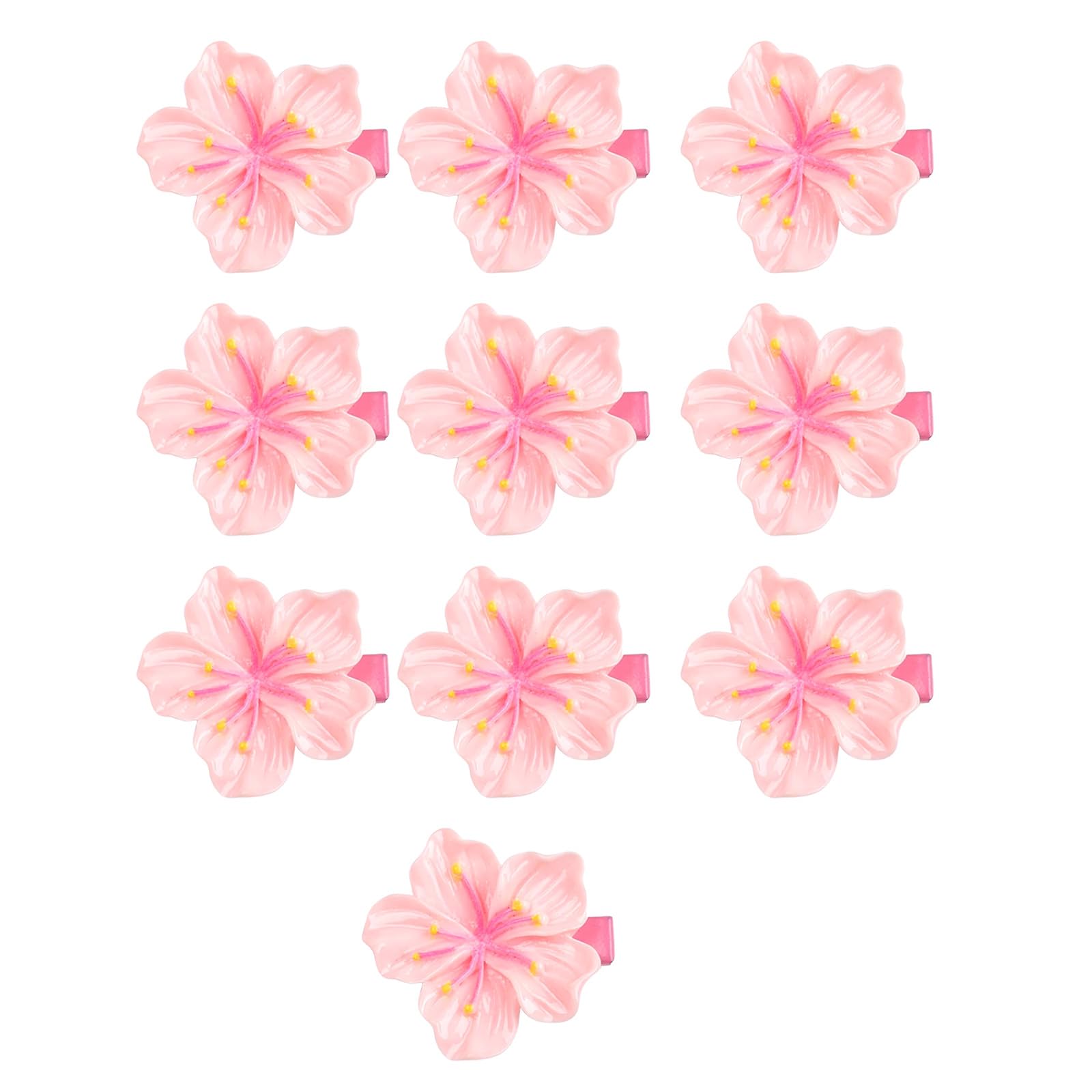 MICFENY 10pcs Flower Barrettes Spring Hair Accessories Side Bangs Braid Hairclip for Adult Teens Daily and Festival Hair Styling