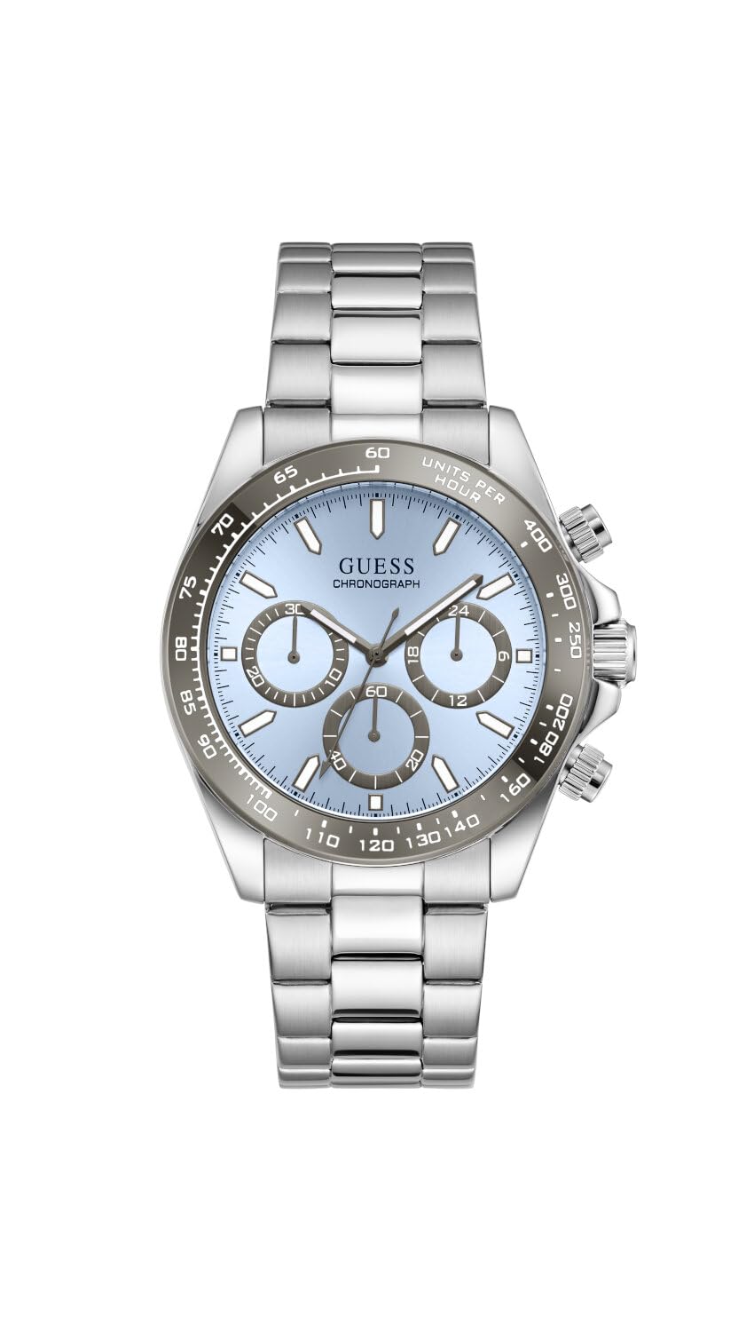 GUESS Herren Uhr Armbanduhr Arthur Edelstahl