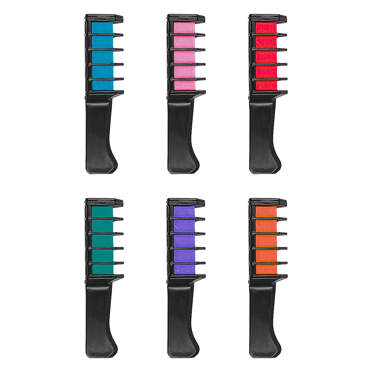 Alnicov 6 colores de tiza para el pelo para niñas, lápiz temporal para el pelo, para cumpleaños, día del niño, Halloween, fiesta de Navidad