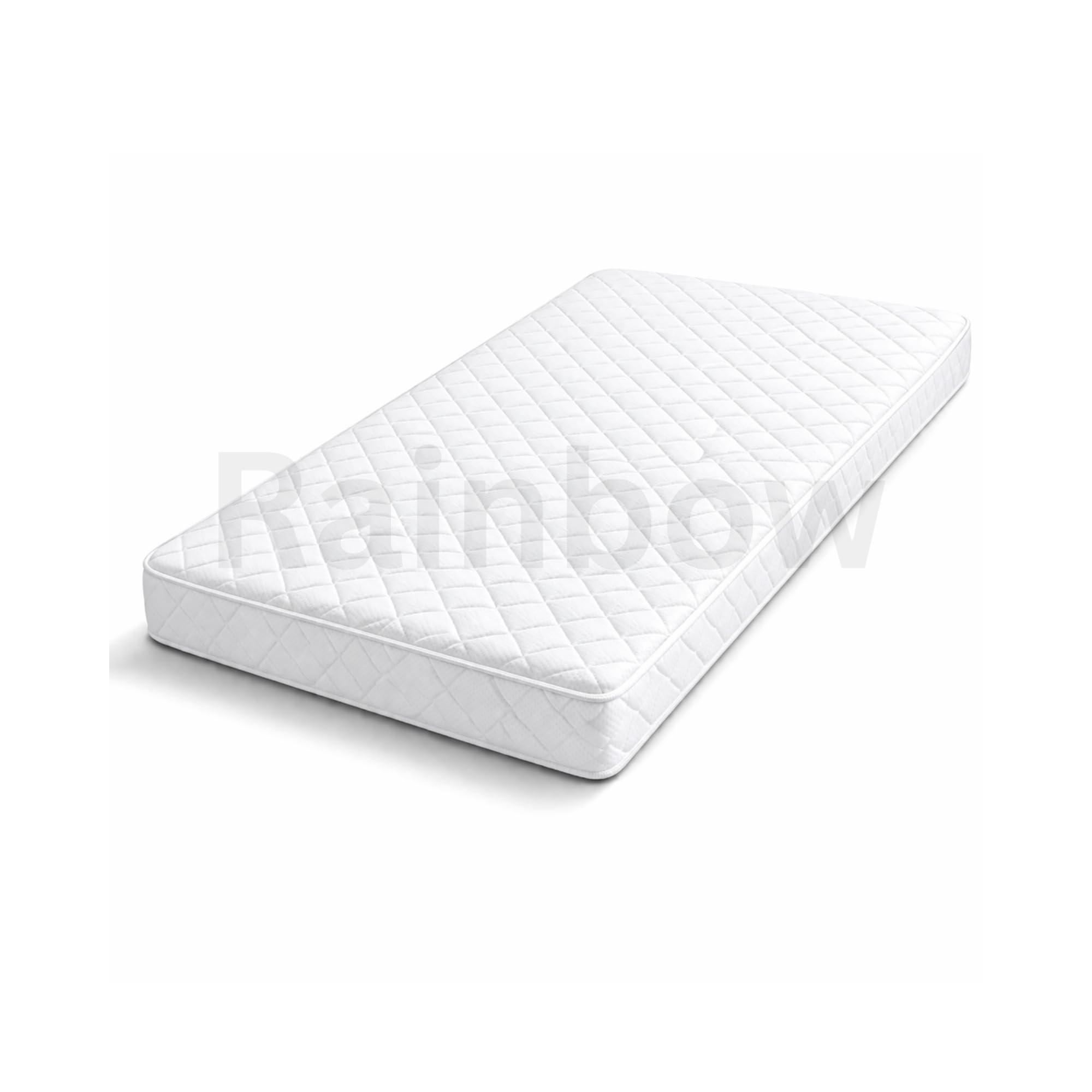 RAINBOW Extra Thick Foam Travel Cot Mattress with Washable Removable Zip Cover – Compatible with Graco, M&P, Babylo Deluxe, BabyBjörn & Silver Cross (117x54x5cm)