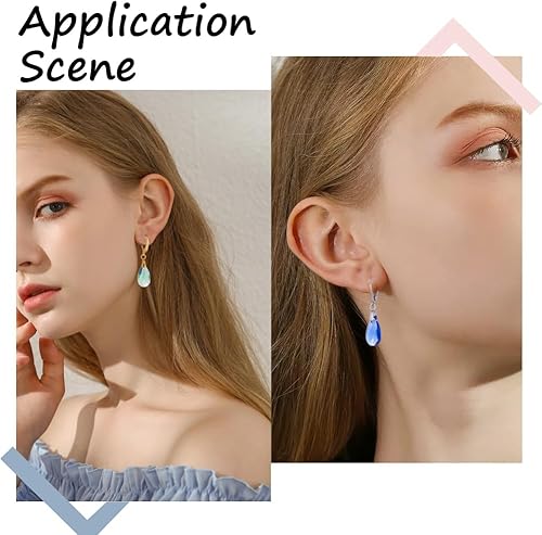 Miniatura 78 de SUNNYCLUE 1 caja de 80 ganchos para aretes chapados en oro real de 18 quilates, de acero inoxidable con cierre de palanca, aros de palanca para 80