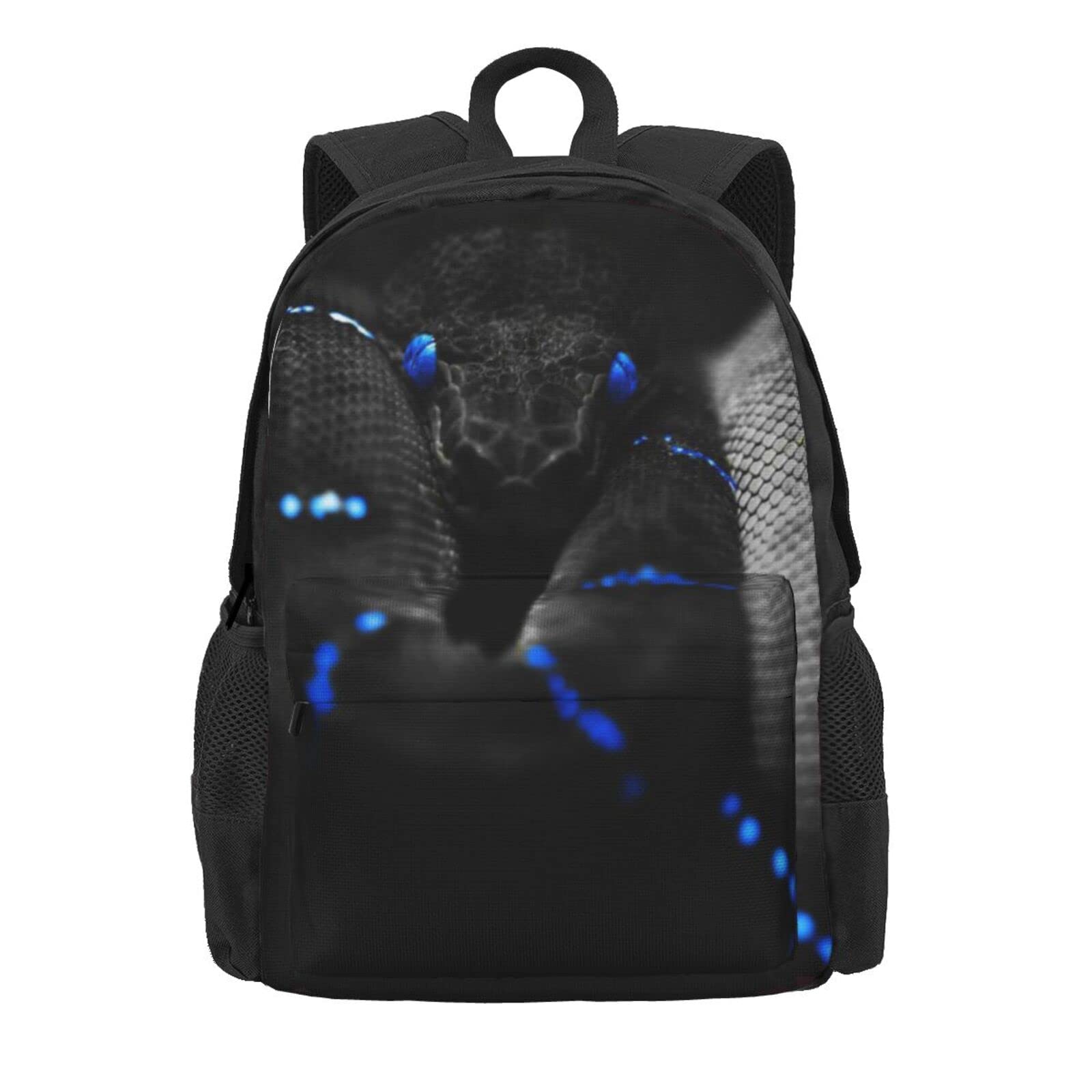 Sac à dos serpent 3D pour homme et femme - Sac à dos de voyage, de sport, d'école pour enfants, filles, garçons, noir, Noir , taille unique
