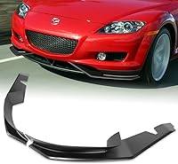 Vista 2 de Q1-TECH, 5 piezas de borde delantero + falda lateral Rocker Winglet Canard difusor ala compatible con Mazda RX-8 2004-2008, alerón de barbilla