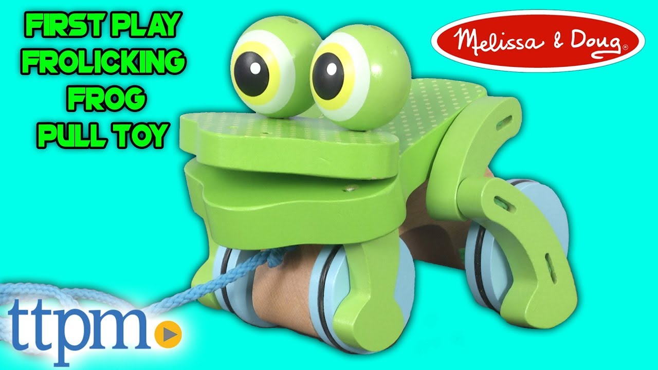 Watch First Play Frolicking Frog Pull Toy from Melissa & Doug on
