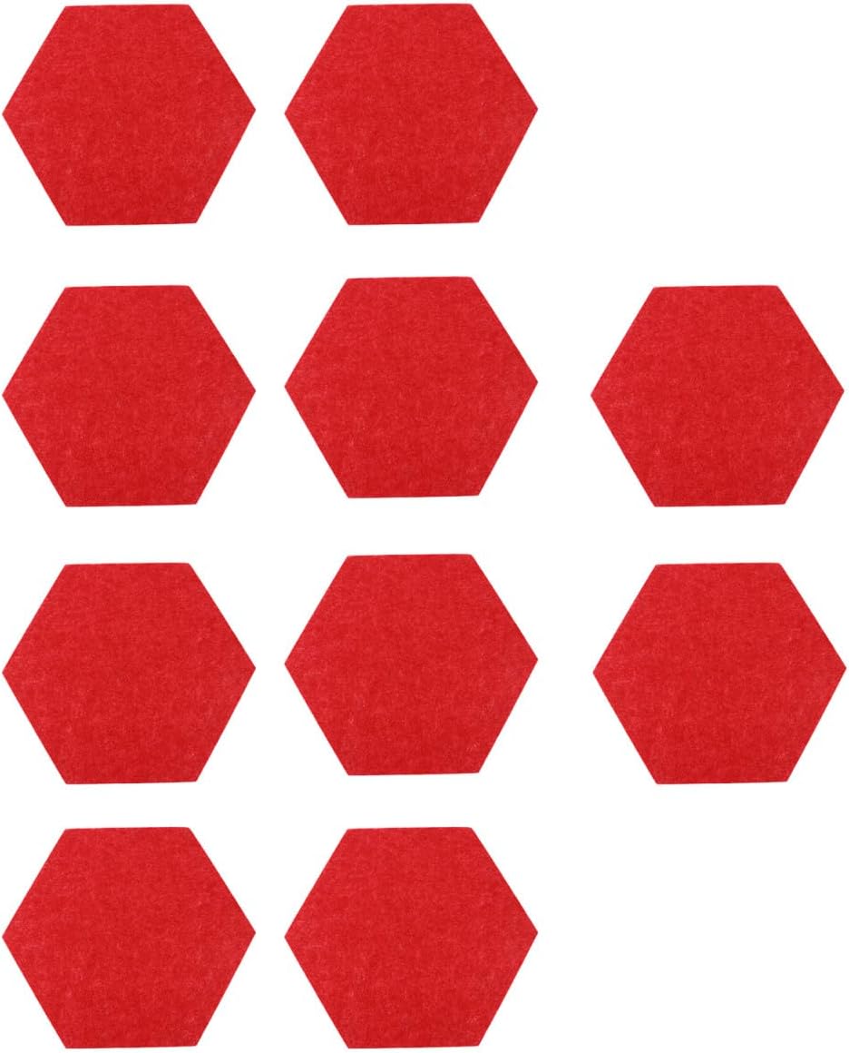 OSALADI 12pcs Office Wall Decor Hexagon Message Board Felt Panel for Photo Wall