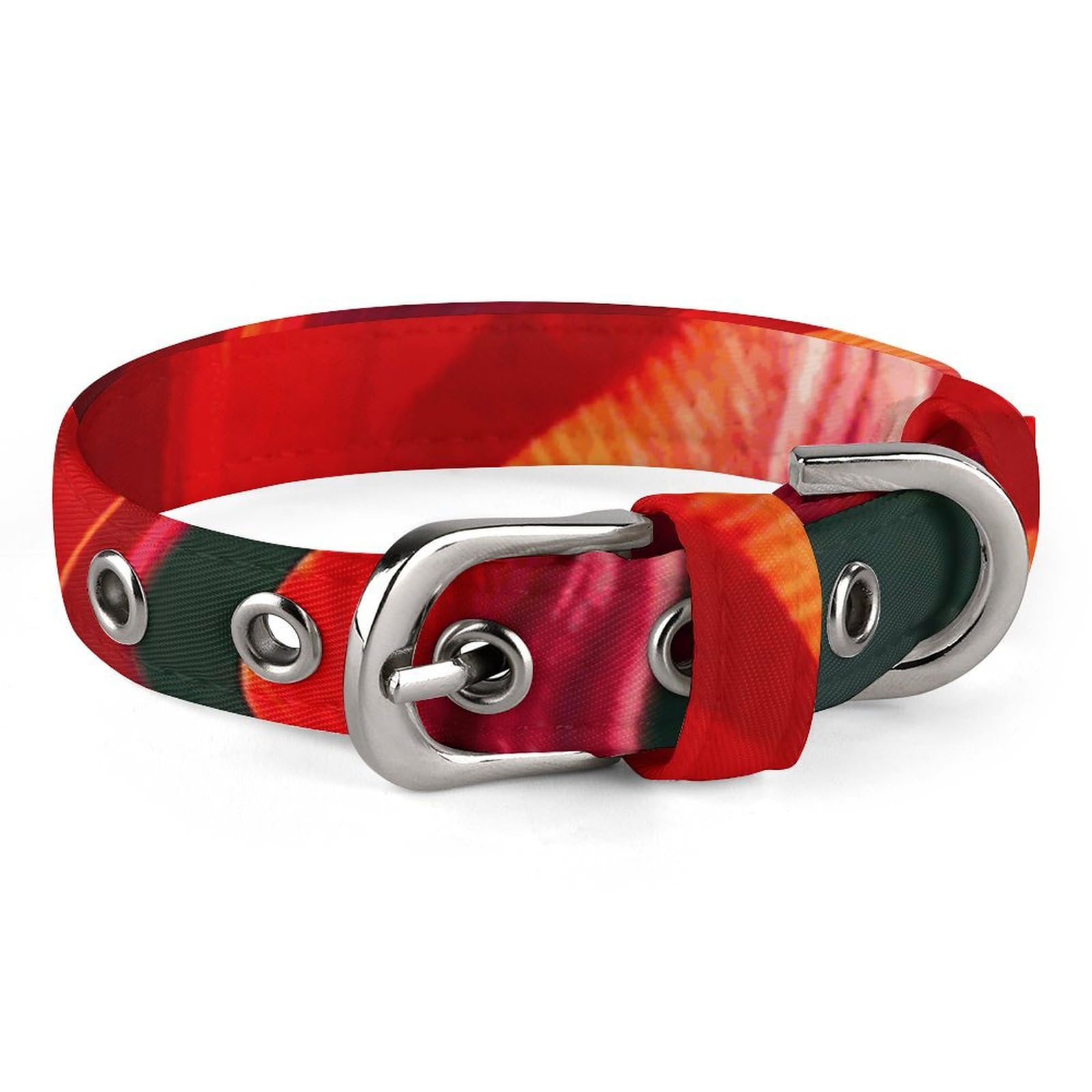 Collier réglable chiens et chats avec fleurs rouges esthétiques