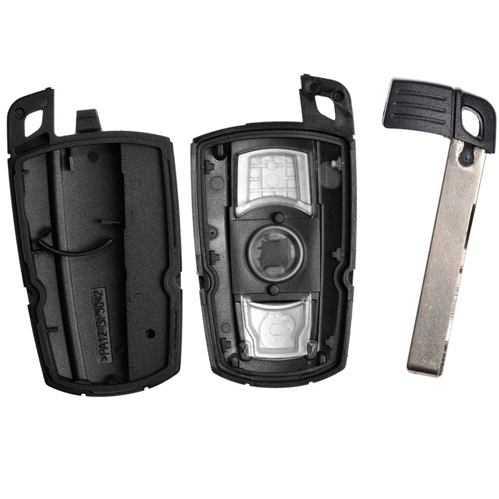 Boîtier De Remplacement Pour Clé BMW 3 Boutons - Compatible E46, E60, E39, Etc., Blanc HU58, Avec Batterie