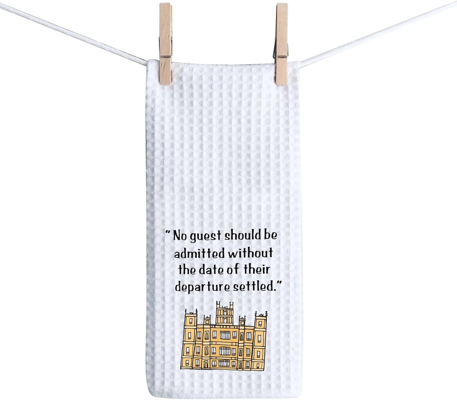 ZJXHPO Royalty Kitchen Towel Castle Inspired Dishes Tea Towel British TV Kitchen Decor Housewarming Gift (Settled Towel)