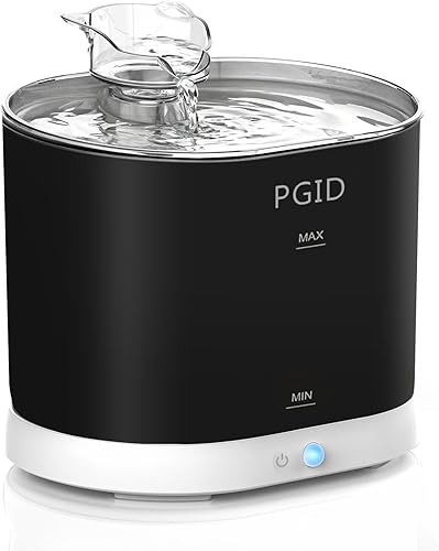 Fuente de agua para gatos con bomba sensorial, fuente de agua automática de 2.2L74 onzas para gatos de interior, ultra silenciosa, funciona con