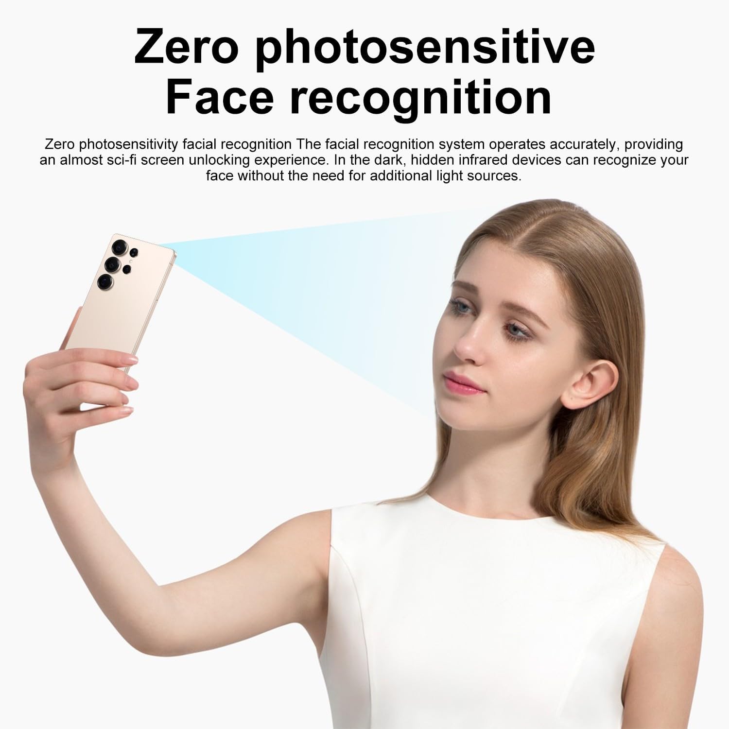 Generic S17 Pro 5G Smartphone demonstrating facial recognition