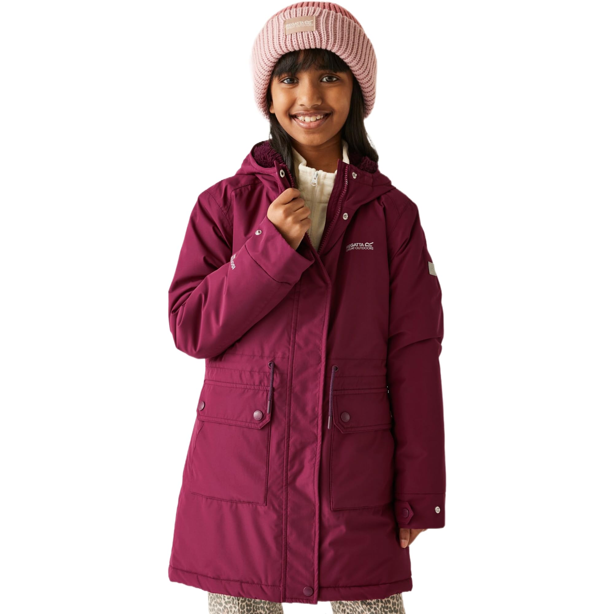 Regatta Kids Junior Valenta Waterproof Jacket Reflective Insulated Winter Hiking Coat