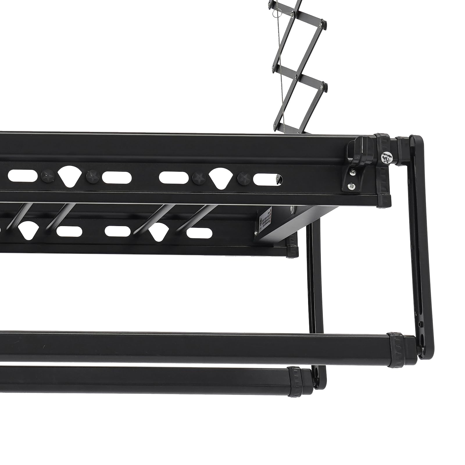 Stendibiancheria a soffitto, stendibiancheria da soffitto, essiccatore elettrico da soffitto, essiccatore da soffitto con 8 aste orizzontali, 2 aste estraibili, capacità di carico totale 35 kg