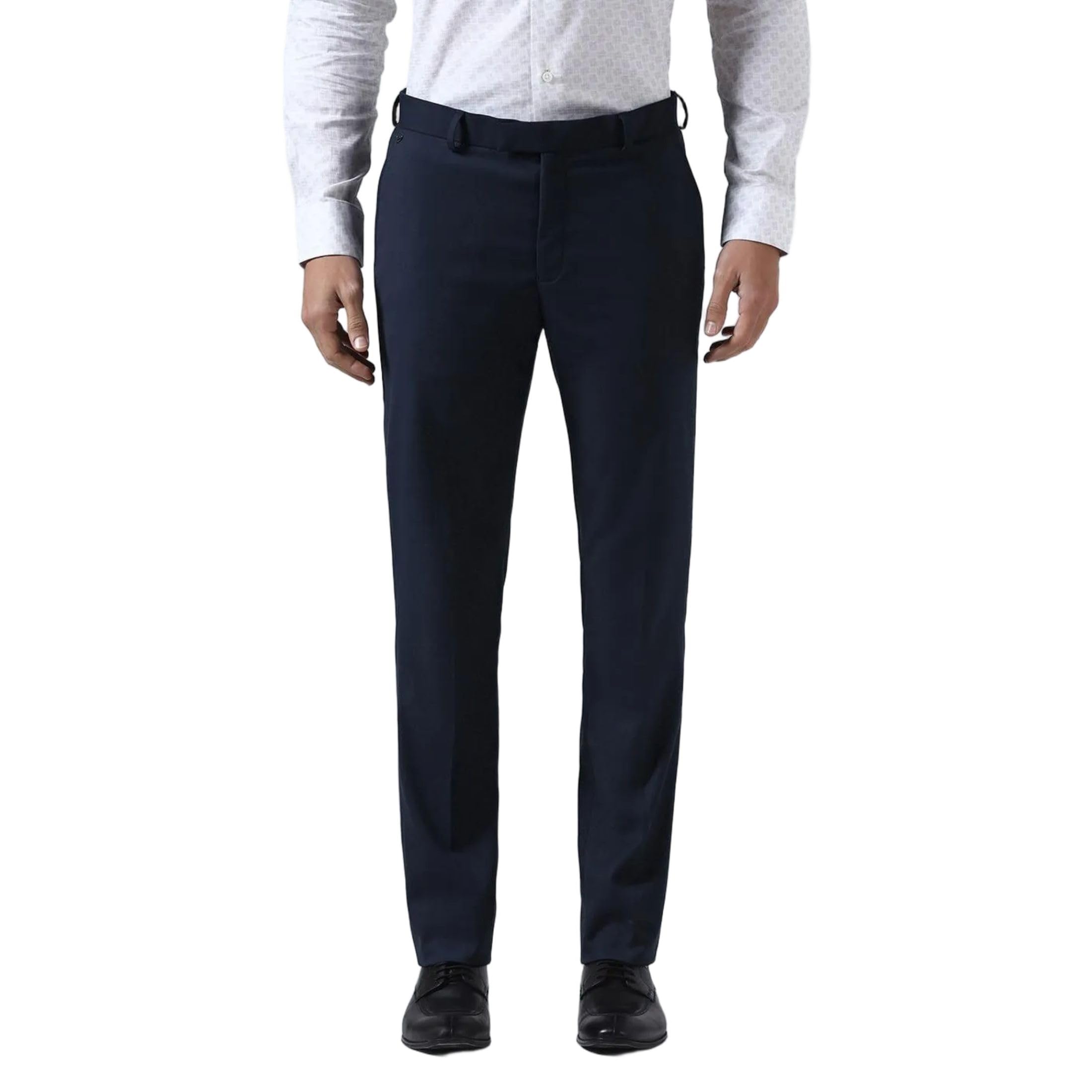 blackberrys Men's Solid Slim Fit Formal Trousers-picture-23