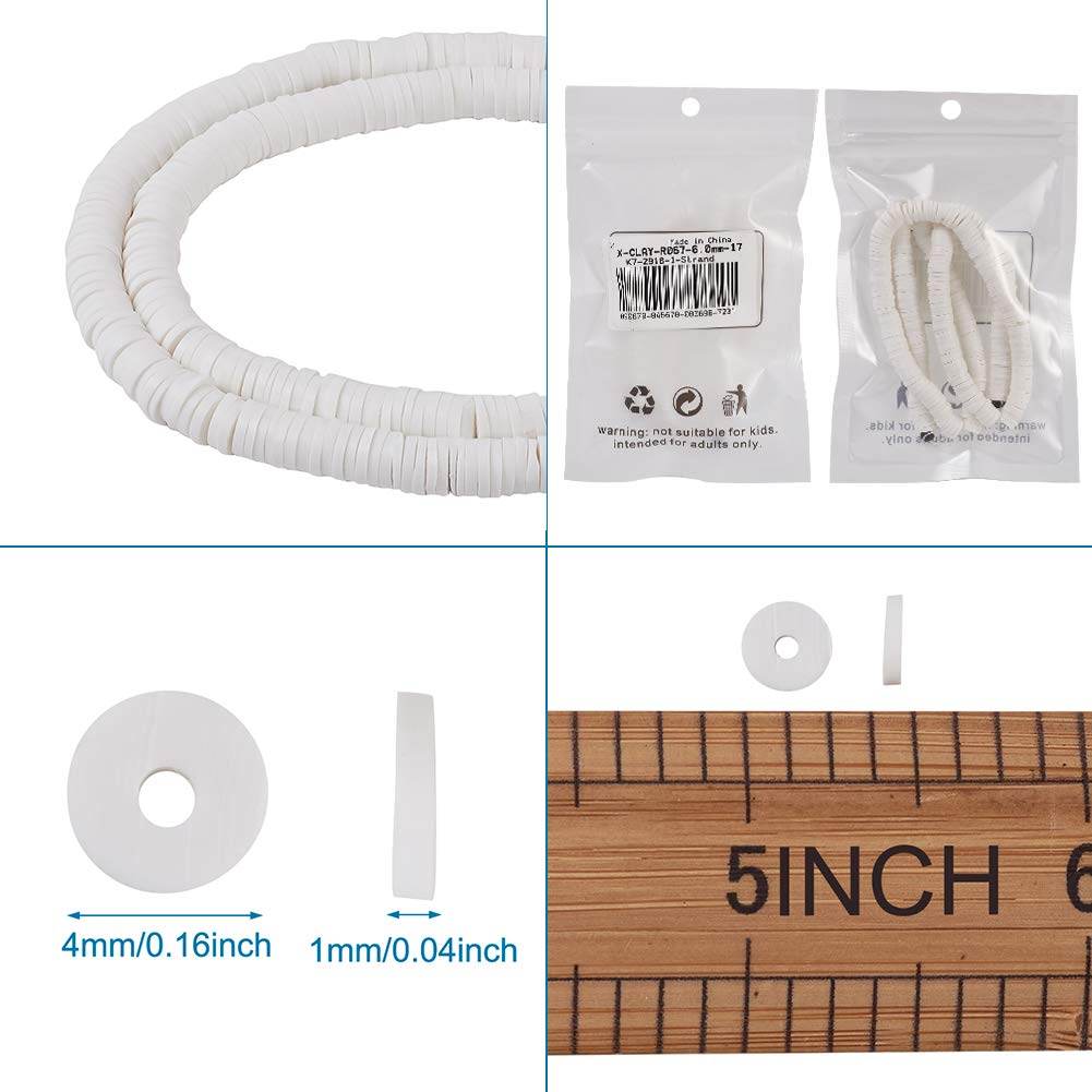 Beadthoven 4560 Perline Piatte In Argilla Polimerica - 4/6/8 Mm, 6 Colori, Heishi Per Gioielli Fai Da Te - 3