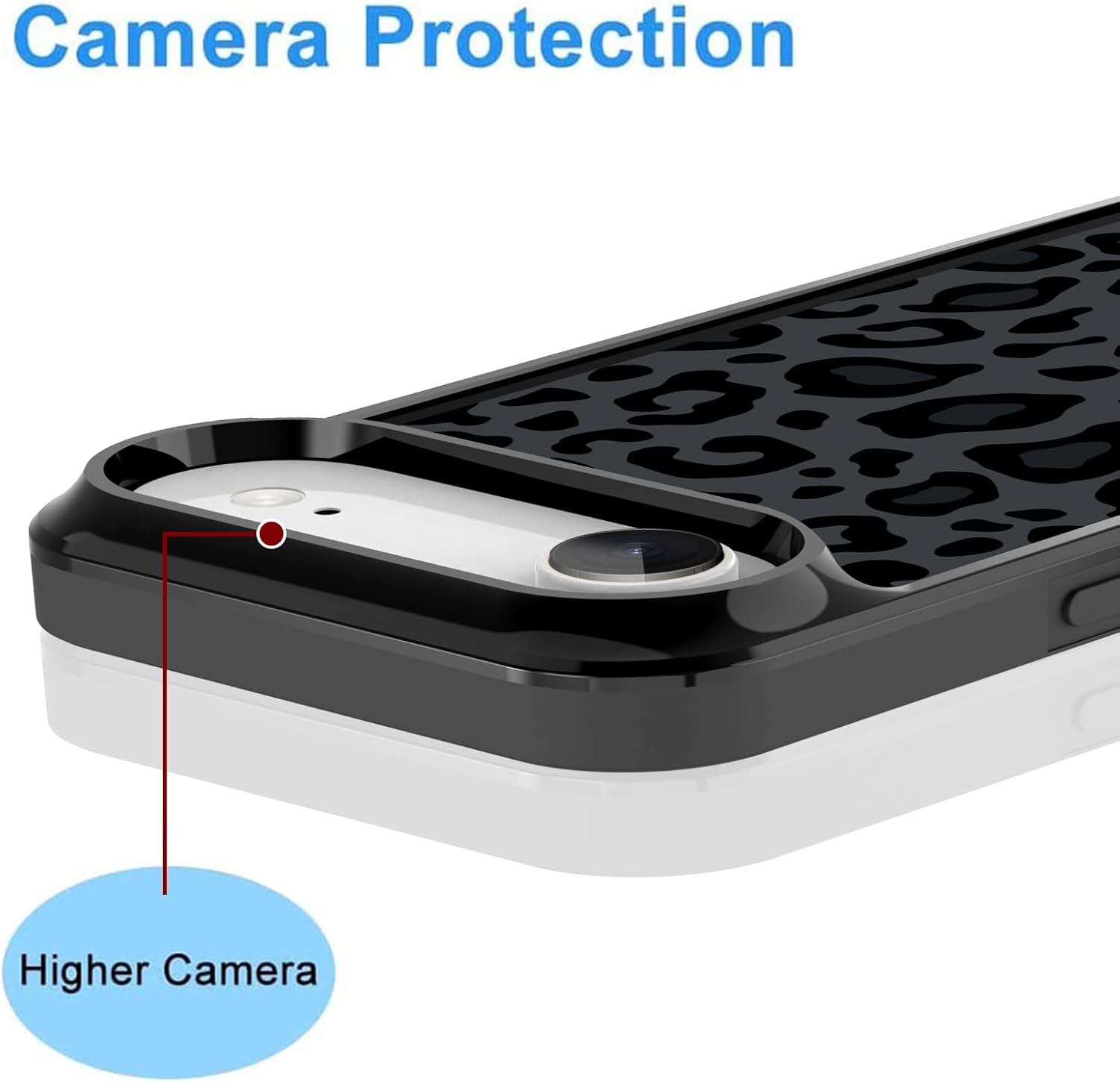 KANGHAR Case Compatible with iPhone Air,Black Leopard Design,Tire Texture Non-Slip +Shockproof Rugged TPU Protective Case for iPhone Air 6.5 Inch - Image 4