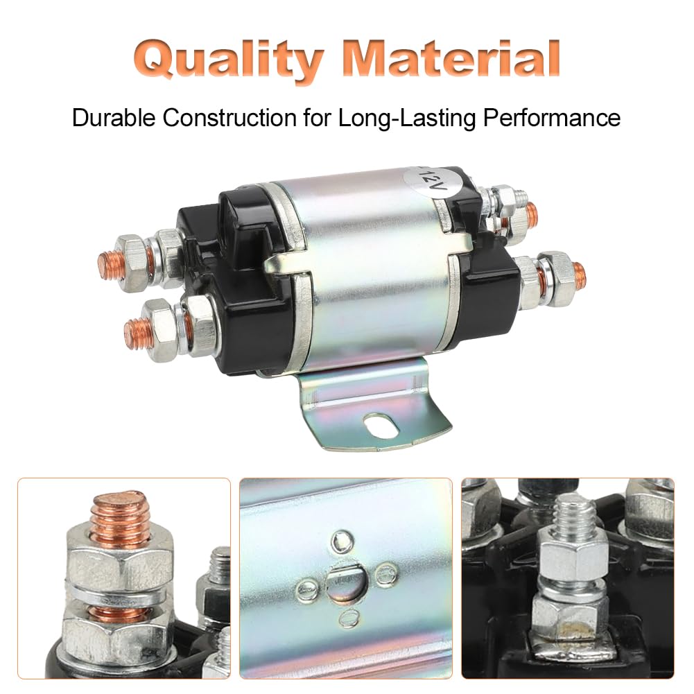 Solenoid Compatible with Yamaha G1 Gas Golf Cart 12V 6 Terminal 100A Replacement for J17-81950-01