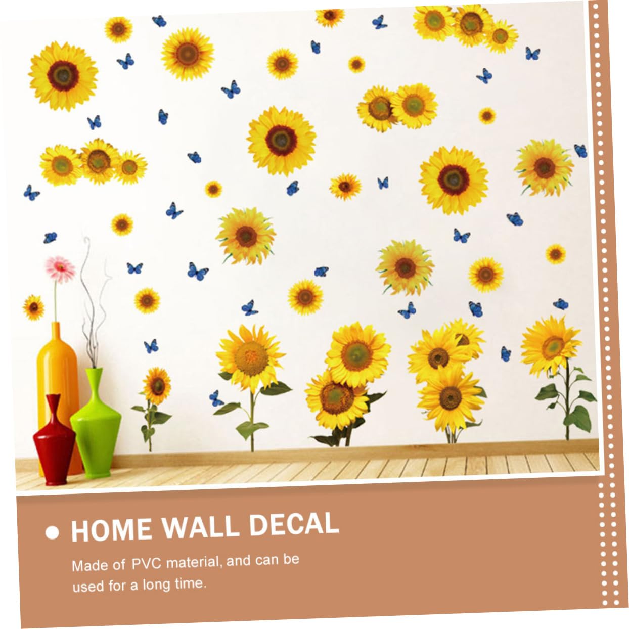 Toddmomy 2 Series Pegatinas Decorativas De Girasoles Y Autoadhesivas Para Calcomanías Para Dormitorios 2 Hojas*2