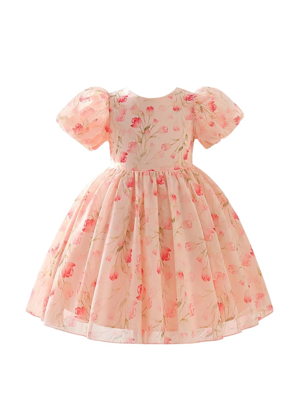 Tagas Girls Dress | Premium Jimmy Choo Fabric Look | Light Sky Blue Layered Frock with Bow | Birthday, Wedding & Festive Dress for Kids (Ages 1–9 Years)