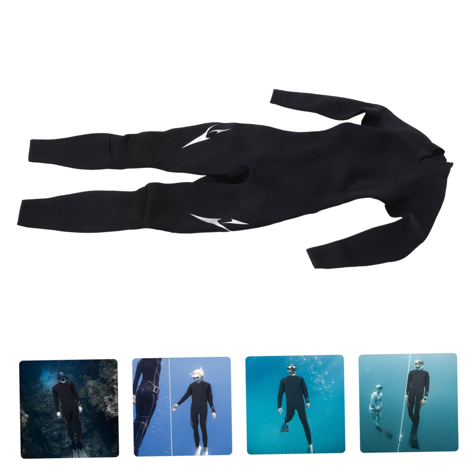 Damen EIN Stück Neoprenanzug Langärmlig Schwarz für Wasseraktivitäten | Scr Neopren und Nylon, Weiches Tragegefühl, Größe L für 50 bis 57kg
