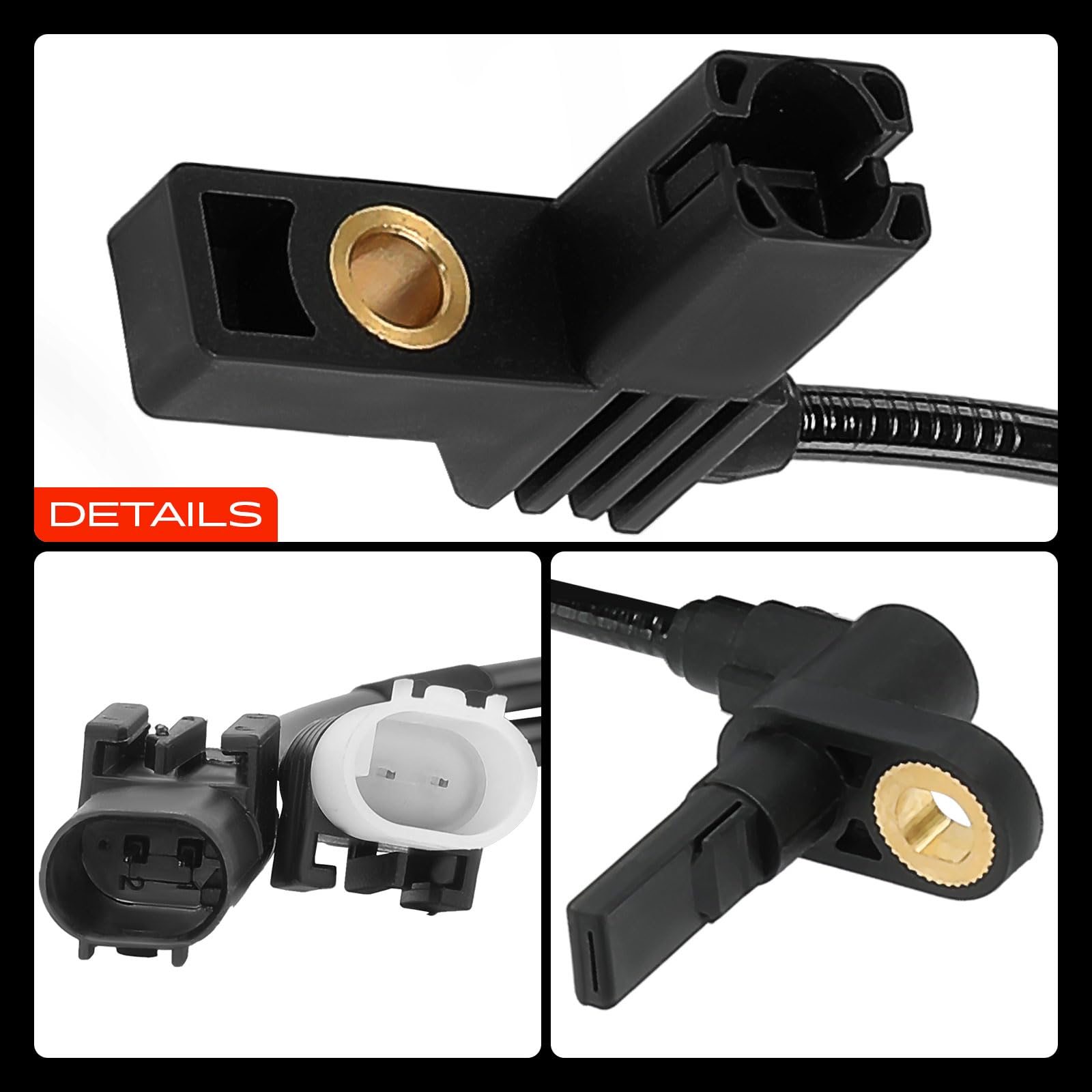 Frankberg Capteur ABS, capteur de vitesse de roue arrière gauche, 2 | Compatible avec: Bus Vito W639, Viano W639, Vito/Mixto Fourgon W639