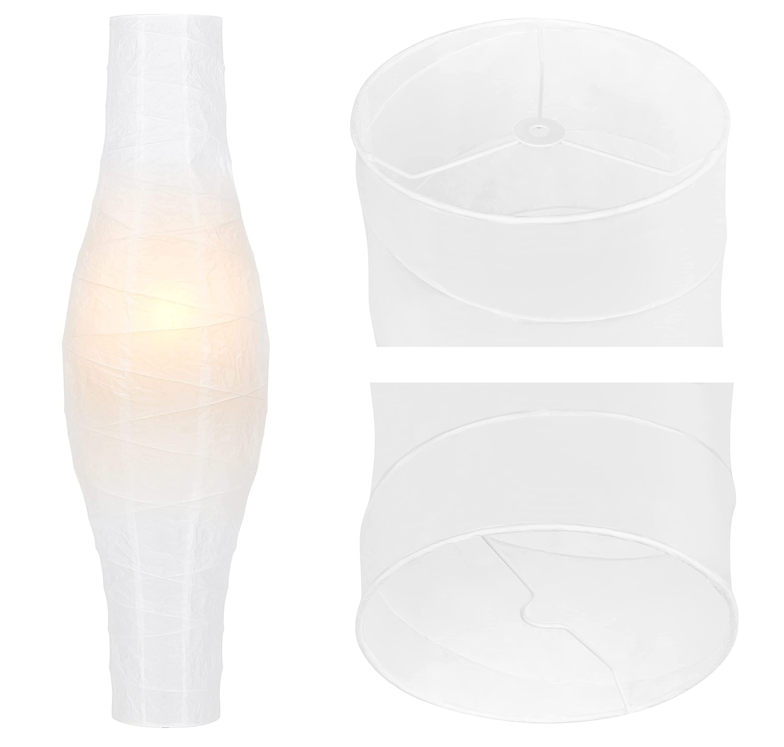 FHU Papierowy Abażur, Papierowy Klosz, Kompatybilny z IKEA DUDERO i Innymi Lampami Podłogowymi, Zamienny Abażur do Lamp Podłogowych, Papierowy Design, Biały, 117 cm Wysokości