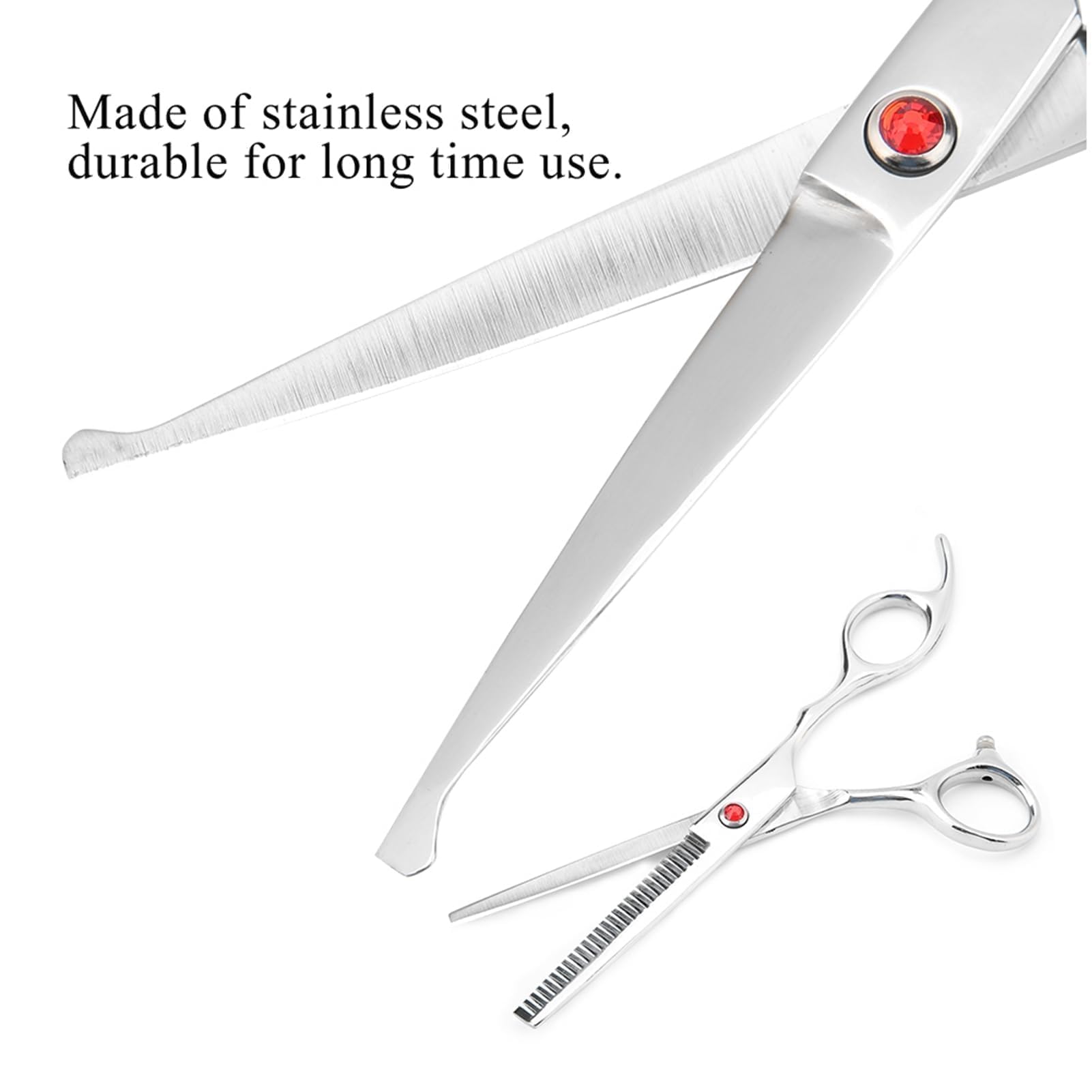 Professionelles Haarschneiden Ausdünnende Schere Set Runde Kopfschere Baby Friseur Schere Set Für Baby Kinder(rot)