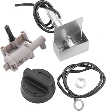 Rotary Piezo Igniter Kit, Gas Grill Rotary Igniters, DPP-19 Dual Output Spark Generator Kit Compatible with Broilmaster P/D Series Grills, Compatible with TJK WNK Grills Collector Box Wire & Igniter