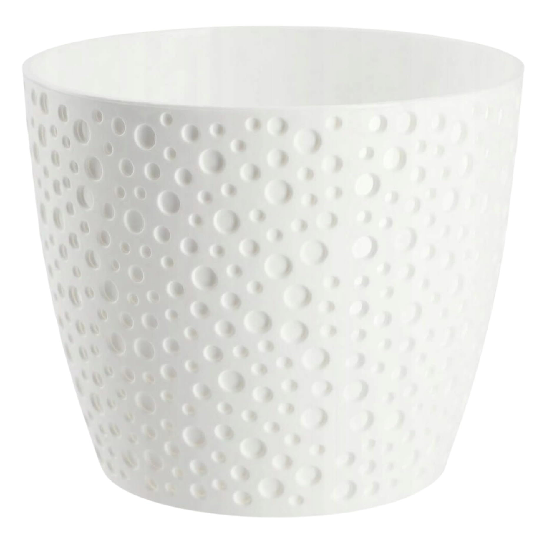 B2C Flowerpot plant pot planter Elza Plastic Crystal Modern Decorative Small Medium Large (15cm, White)