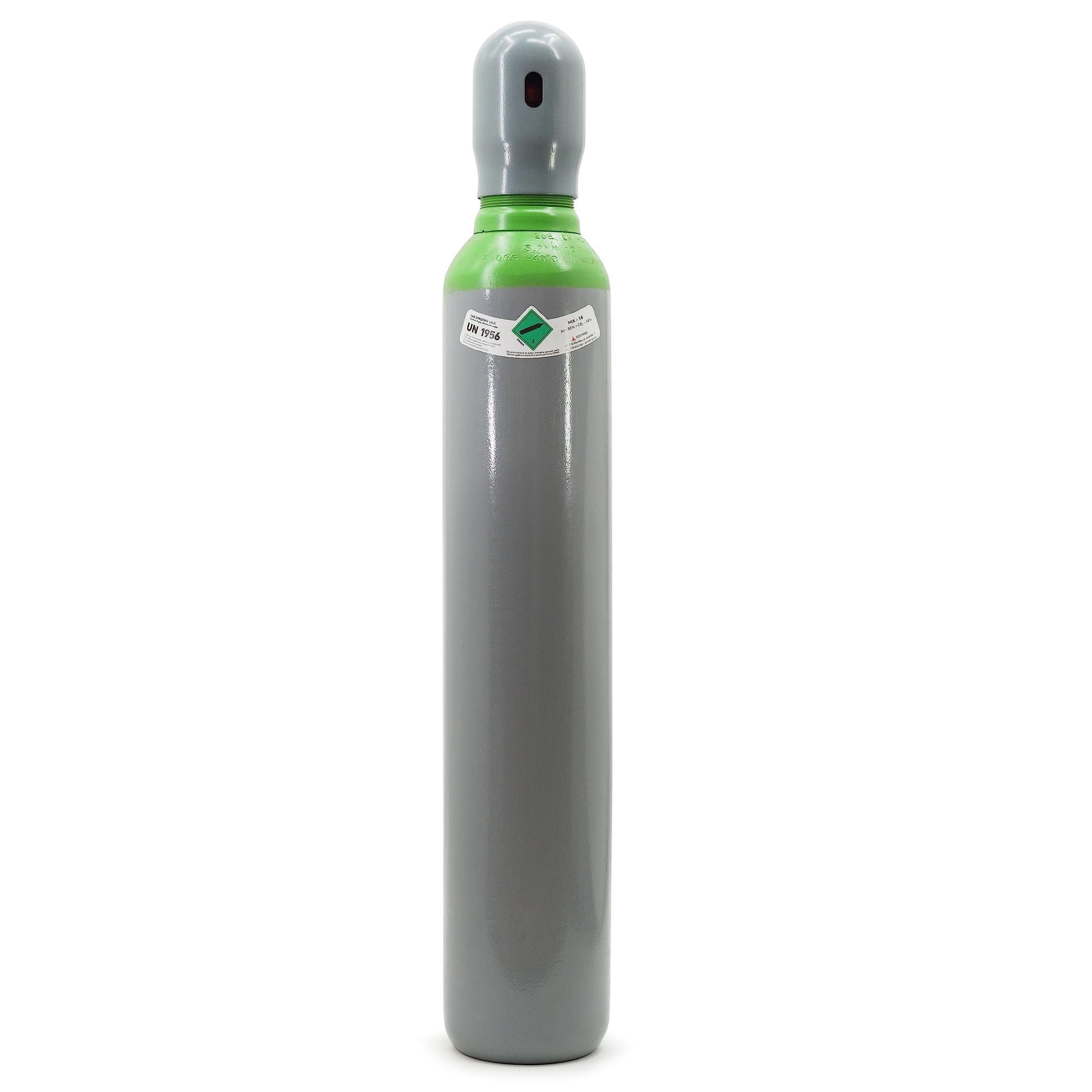 Bouteille de gaz MIX Argon (82%) + CO2 (18%) Mélange 2,3 m³ 10 Litres 200 bar pour MIG TIG WIG Gaz de soudage Mélange