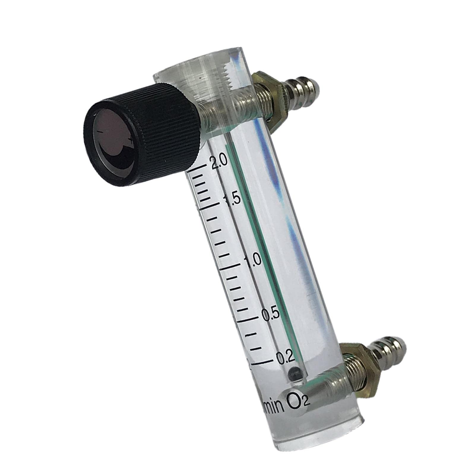 Perfeclan Luftgas-Durchflussmesser Durchflussmesser mit Regelventil zur Messung des Gasdurchflusses, 0,2 l bis 2 l
