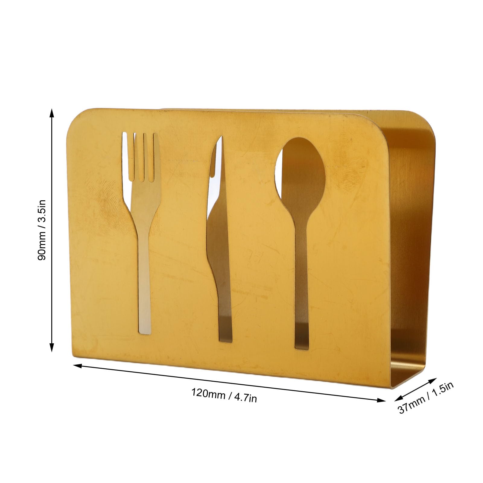 Portatovaglioli, Dispenser Portatovaglioli in Acciaio Inossidabile, Organizzatore Verticale per Fazzoletti 90 X 120 X 37 Mm con Base Stabile per Tavolo da Pranzo Ufficio Ristorante Bar (#2)
